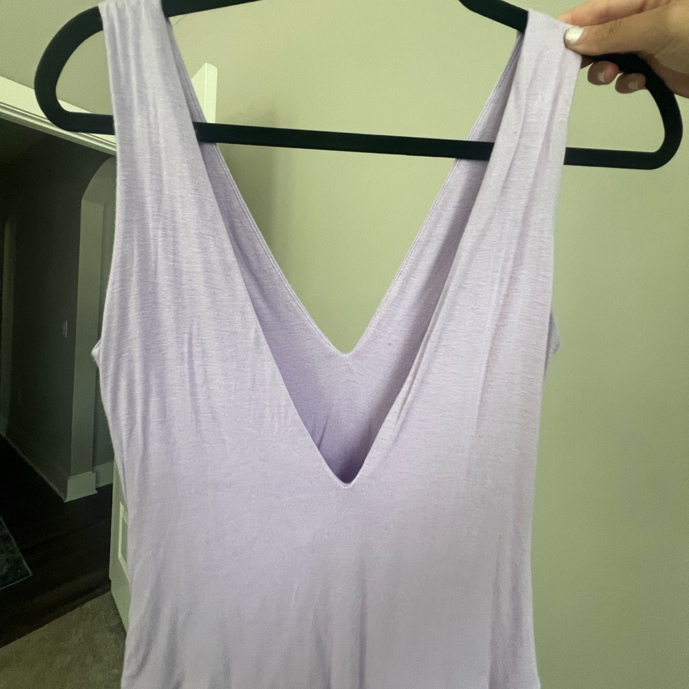 Purple body suit